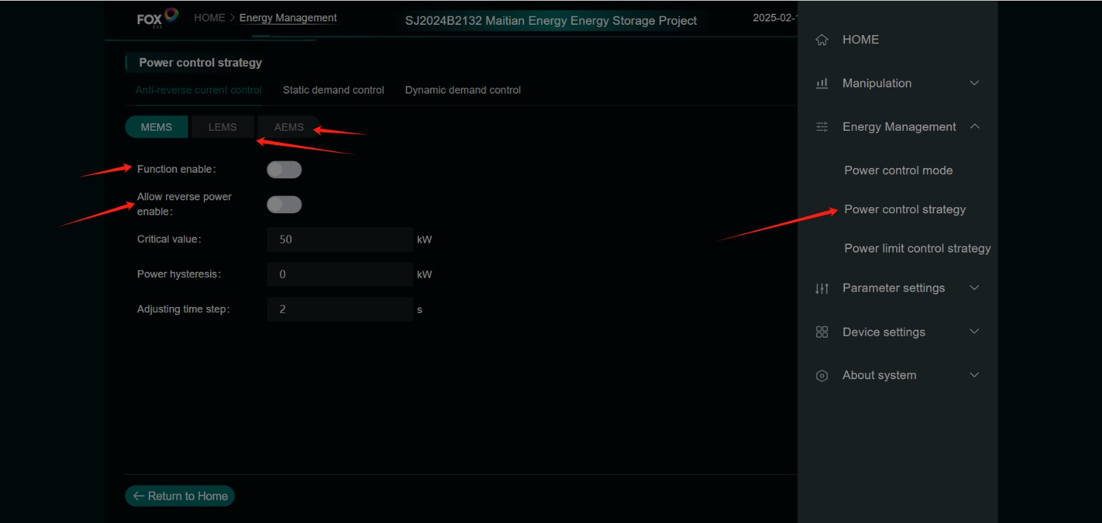 disable fox ems settings 1
